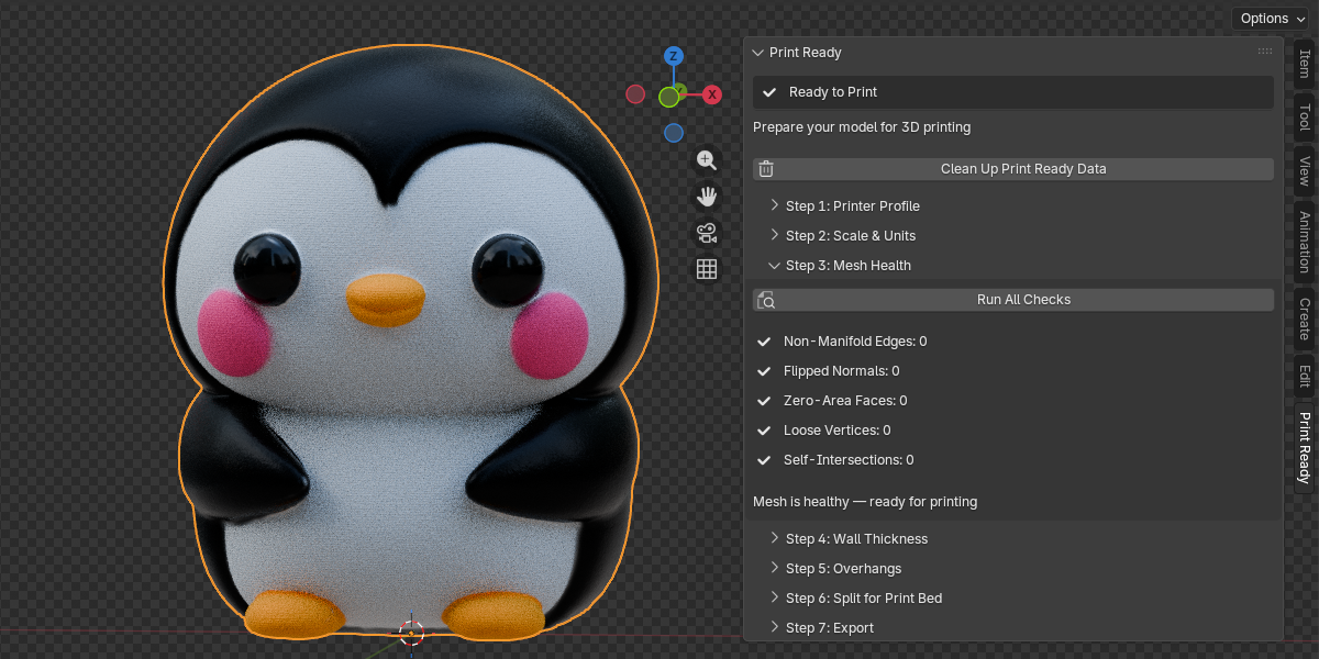 Print Ready panel overview